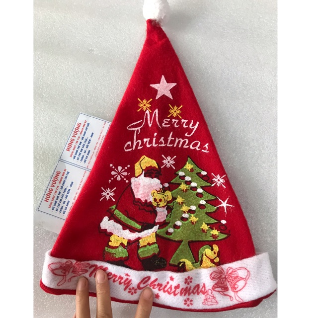Sỉ mũ noel cho bé và người lớn vải nhung mềm mịn, nón ông già noel hóa trang giáng sinh