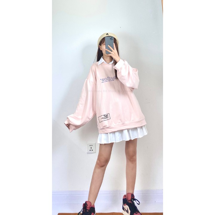 Áo Sweater Nỉ Bông Nam Nữ Form Rộng Unisex Màu Hồng Pastel Chất Nỉ Ngoại Mềm Mịn, Không Xù Rô Store SW03