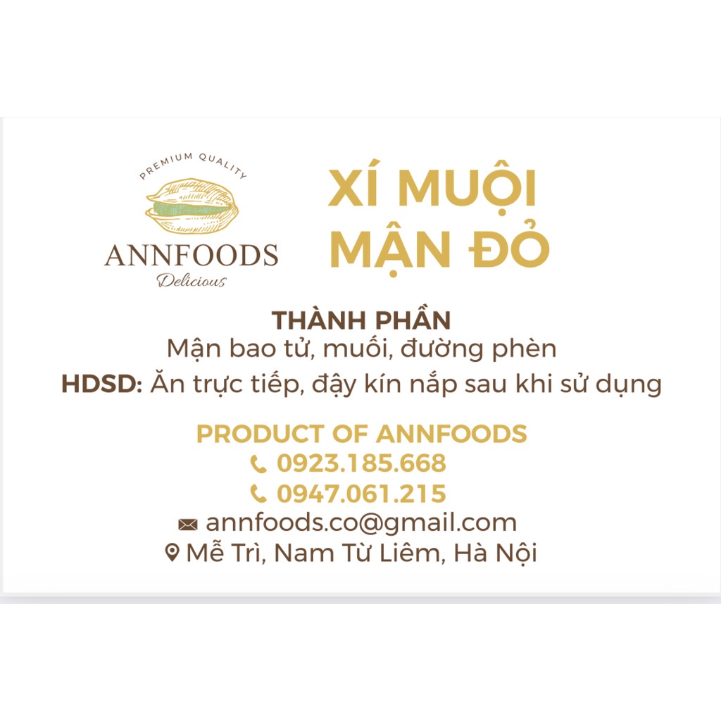 Xí Muội Mận Đỏ Xí Muội Mận Đỏ Giòn Dẻo Chua Ngọt Thơm Ngon Bá Cháy  - Annfoods