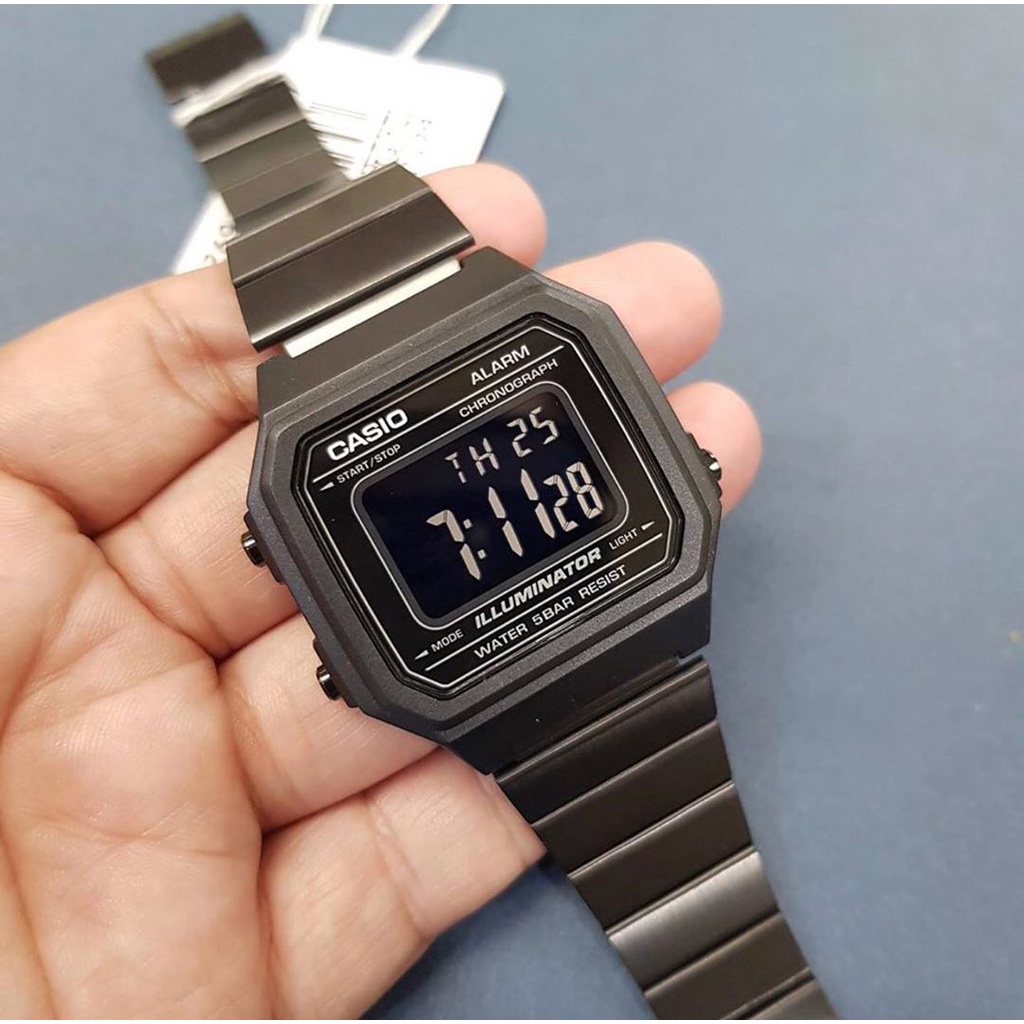 Đồng hồ Nam Casio B650WB-1B, đồng hồ chính hãng, (Full đen)