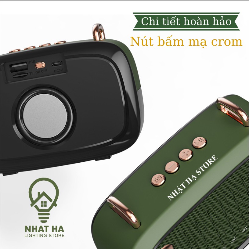 Loa Bluetooth Mini Dễ Thương RETRO BS32, Loa Nghe Nhạc Bluetooth Hỗ Trợ Thẻ Micro SD, USB, Nghe đài FM