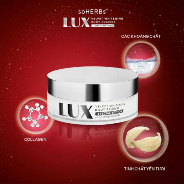 KEM BODY LUX TINH CHẤT YẾN TƯƠI, COLLAGEN SOHERBS (200GR)