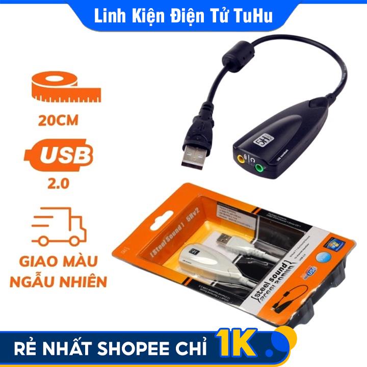 USB Sound Card Cao Cấp 5H V2 7.1 - Dây Chia Mic Và Loa Từ Cổng USB