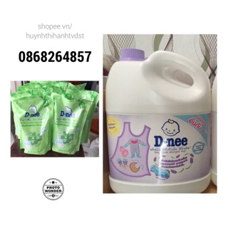 Combo 3 gói nước súc bình dnee và 1 can 3 lít nước giặt xả dnee Thái Lan
