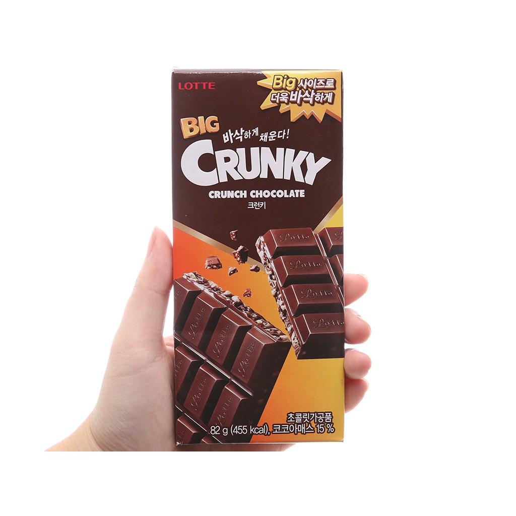 Chocolate Lotte BIG Crunky thanh 82gr