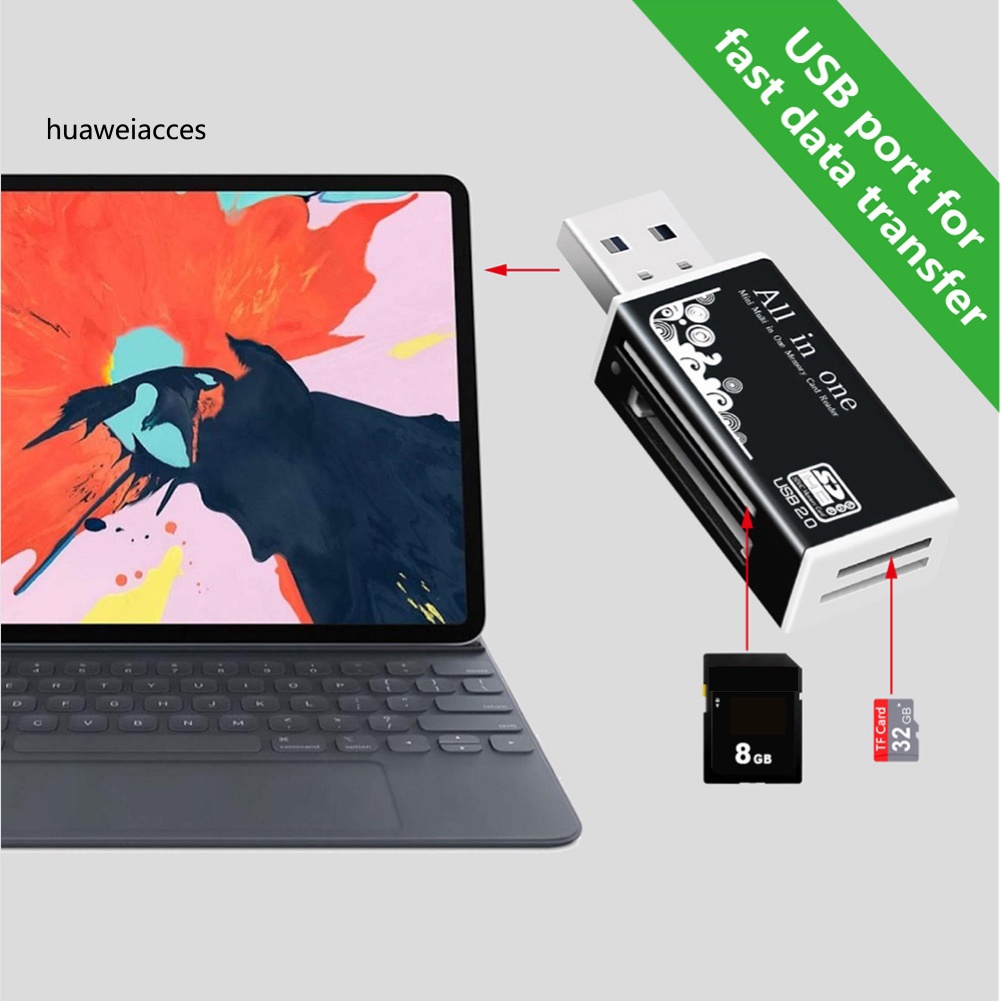 Đầu Đọc Thẻ Nhớ Hua Usb 2.0 Micro-Sd / Tf / Ct / Ms / Sdhc / Mmc | BigBuy360 - bigbuy360.vn