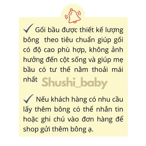 Gối Ôm Bà Bầu Hình Chữ U Vải Nhung Có Thiết Kế Gác Chân Shushi_baby [Tặng kèm bông nếu khách hàng có nhu cầu]