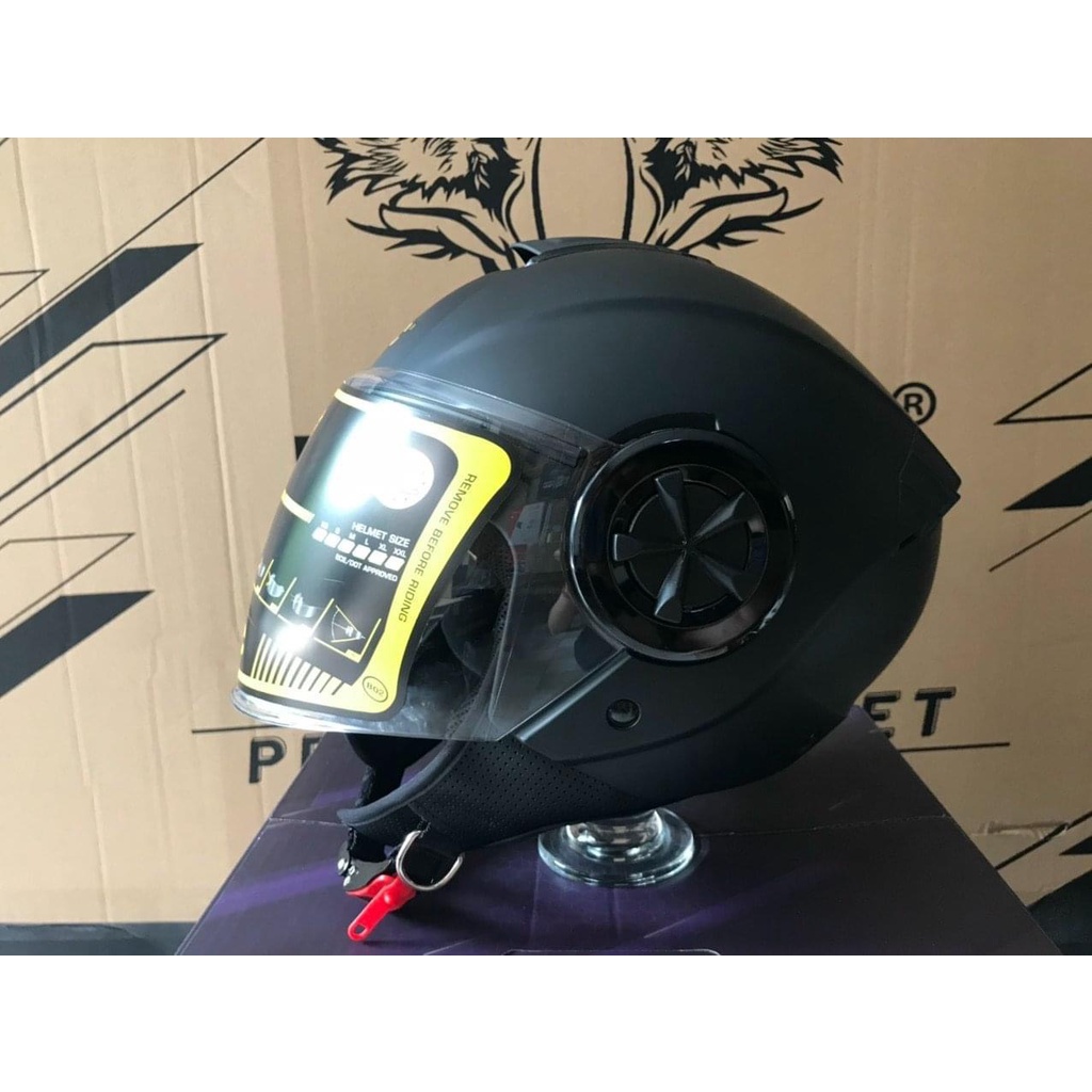 Nón Bảo Hiểm ROC 06 3/4 Có Kính FULLBOX-Kính theo nón màu trà khói
