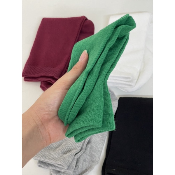 Tất cao cổ vintage phối đồ nhiều màu chất liệu đẹp co giãn