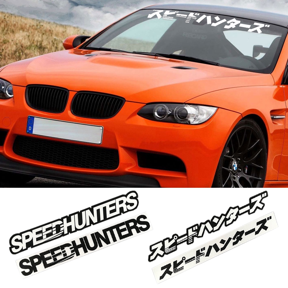 TỐC ĐỘ HUNTERS Đua xe đường phố Kính chắn gió Trôi xe Dán sửa đổi JDM Nhãn dán phong cách Nhật Bản