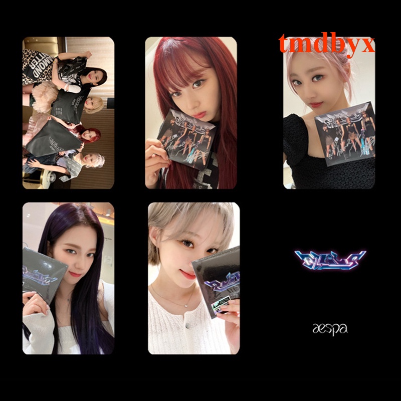 Set 5 Tấm Thẻ Ảnh Lomo Các Thành Viên Nhóm Nhạc Kpop Aespa