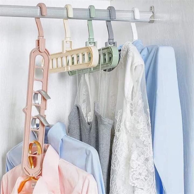 Móc Treo Quần Áo 9 Lỗ Thông Minh