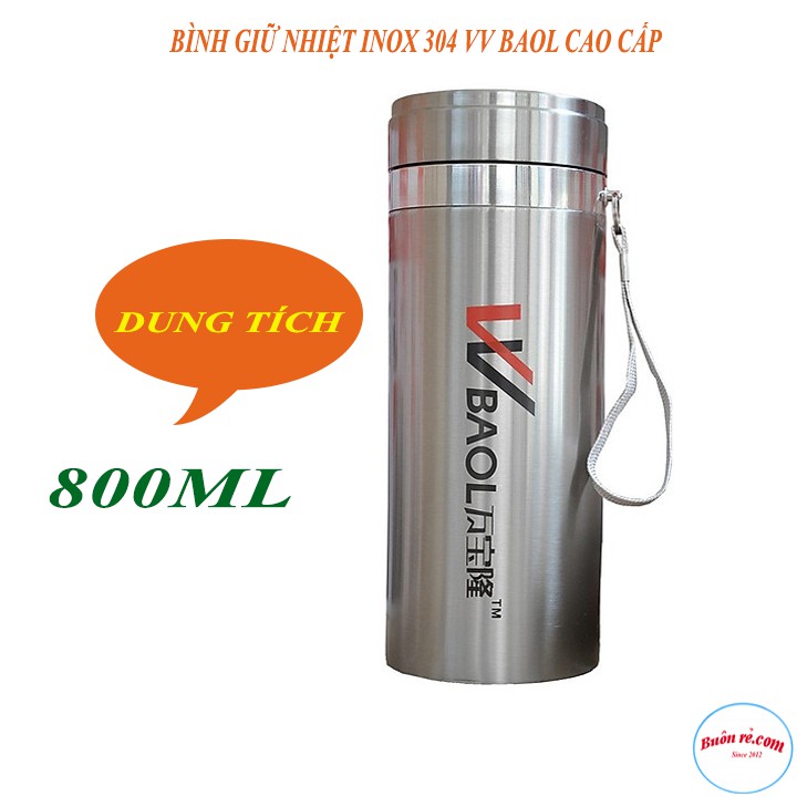 Bình Giữ Nhiệt Inox 304 VV BaoL Cao Cấp 800ML Sang Trọng - br00656