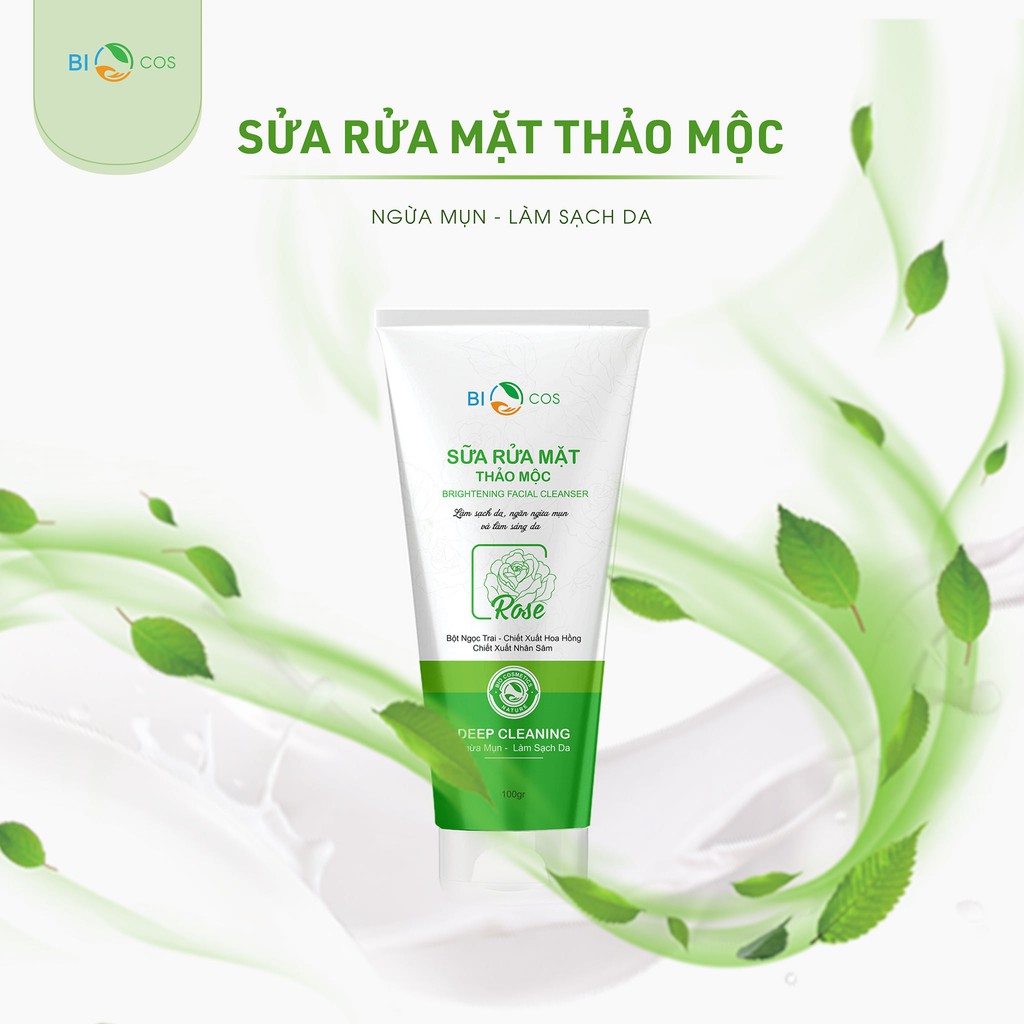 [Bán lỗ lấy đánh giá] Sữa Rửa Mặt Thảo Mộc BIOCOS 100ml ♥ Làm Sạch và Sáng Da, Ngừa Mụn ♥ Dùng Cho Mọi Loại Da | BigBuy360 - bigbuy360.vn