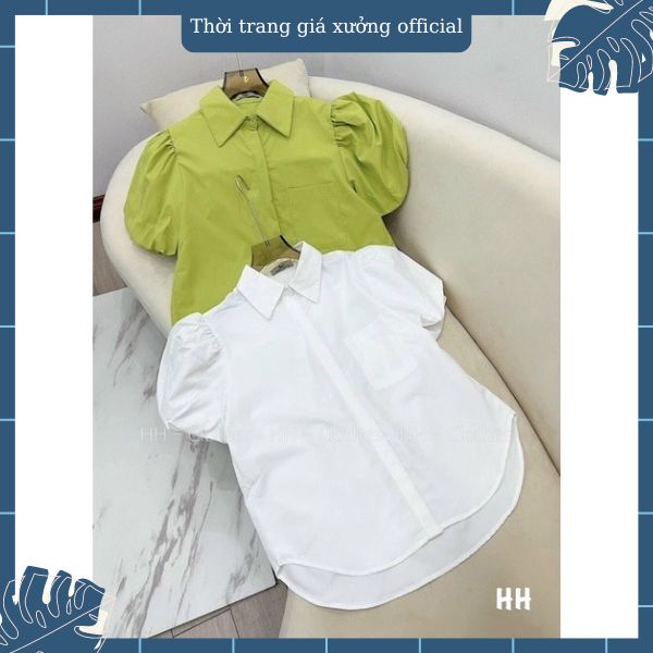Áo sơ mi nữ tay bồng túi ngực