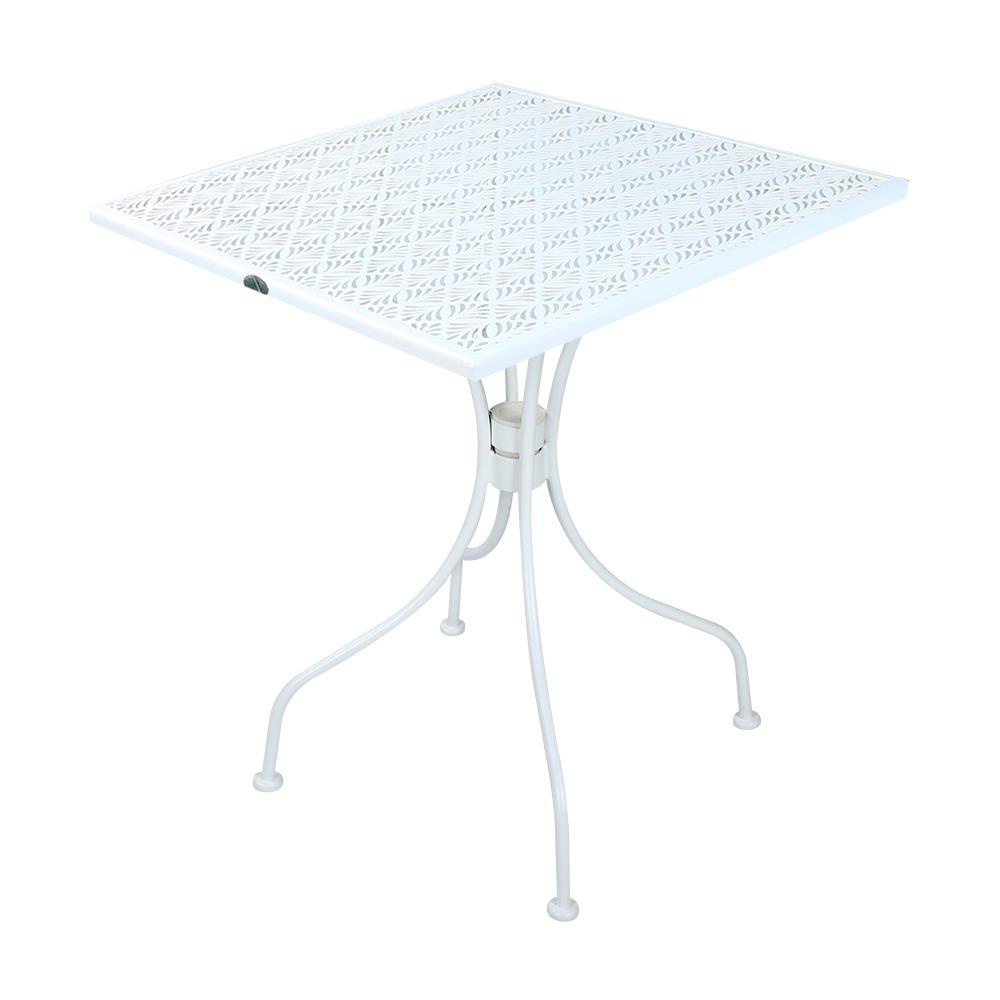 HomeBase SPRING Bàn kê hiên nhà bằng thép có chân cao su W60xH70xD60cm màu trắng