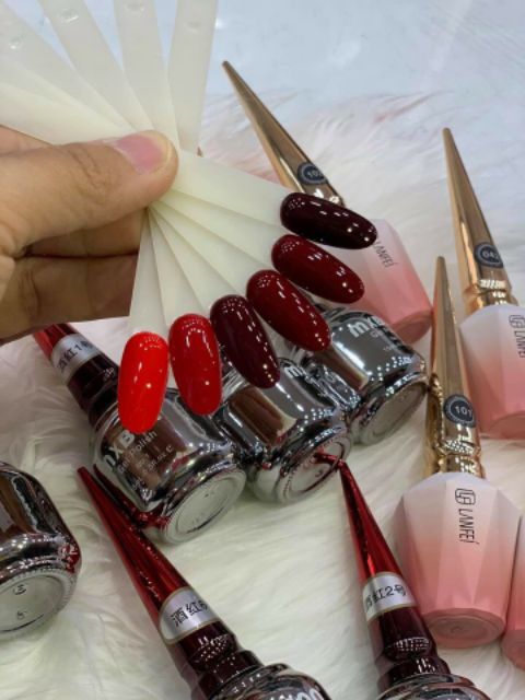 Sơn gel Mxbon set 6 màu tông đỏ Thiên Di Nail