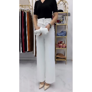 Quần Ống Suông Cạp Dây