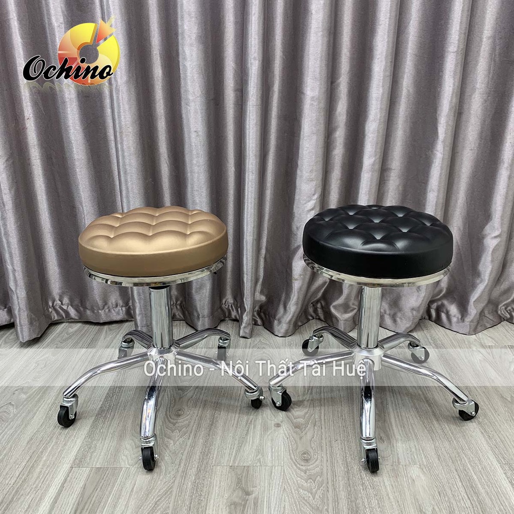 Ghế xoay Spa Dành cho Phun Săm , nối mi, cắt tóc và gội đầu chân Nhện Cao Cấp DA MÚI