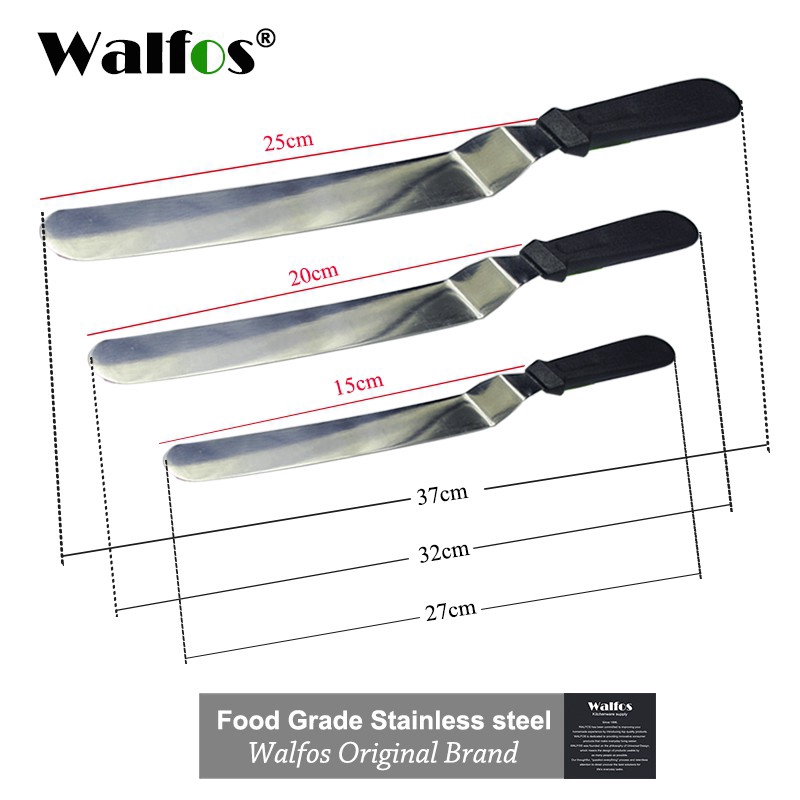 WALFOS Stainless Steel Butter Cake Cream Spatula Icing Spreader Fudge Pastry Cake Decoration