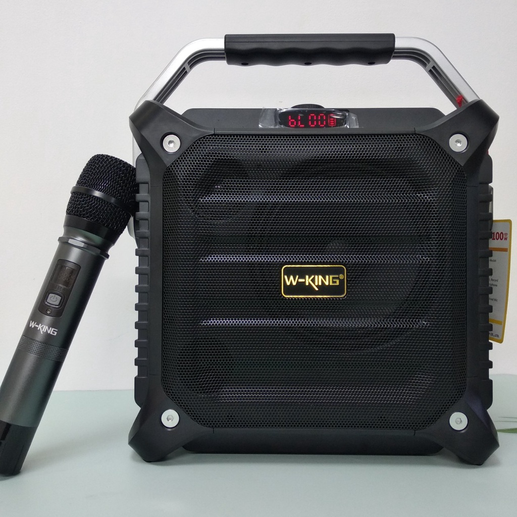 Loa karaoke bluetooth W-King K3H 100W tặng kèm mic hát karaoke, Loa di động, Pin cực lâu công suất lớn 100W- BH 12 tháng