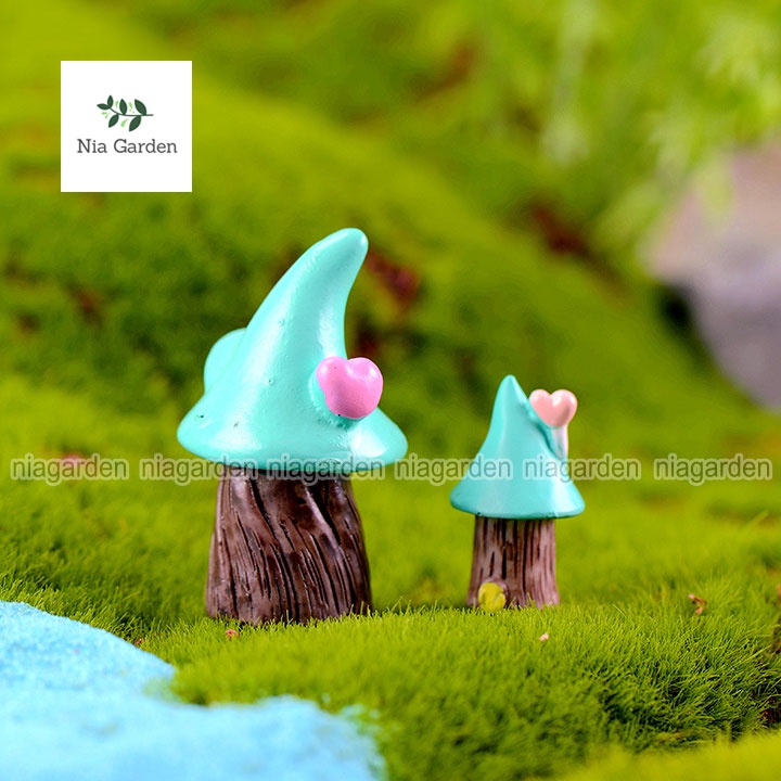 Mô hình trang trí nhà cây tiểu cảnh mini decor chậu cây vườn terrarium hồ cá Nia Garden N5