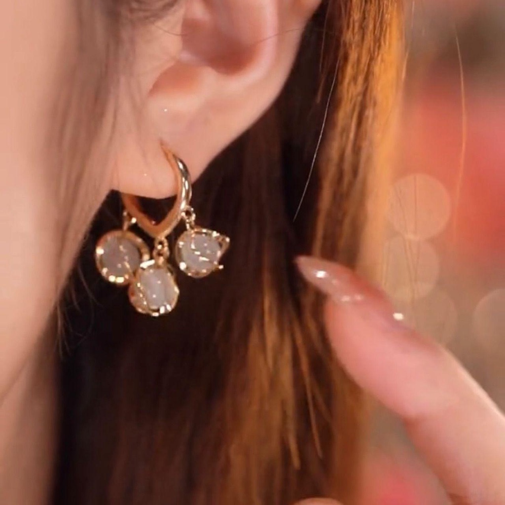 Khuyên Tai Đính Đá Opal Tinh Tế Cho Nữ Dự Tiệc Cưới