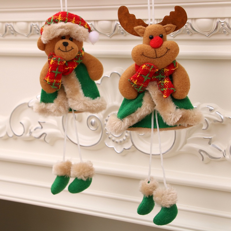 Búp bê ông già noel dễ thương treo cây thông trang trí giáng sinh năm mới