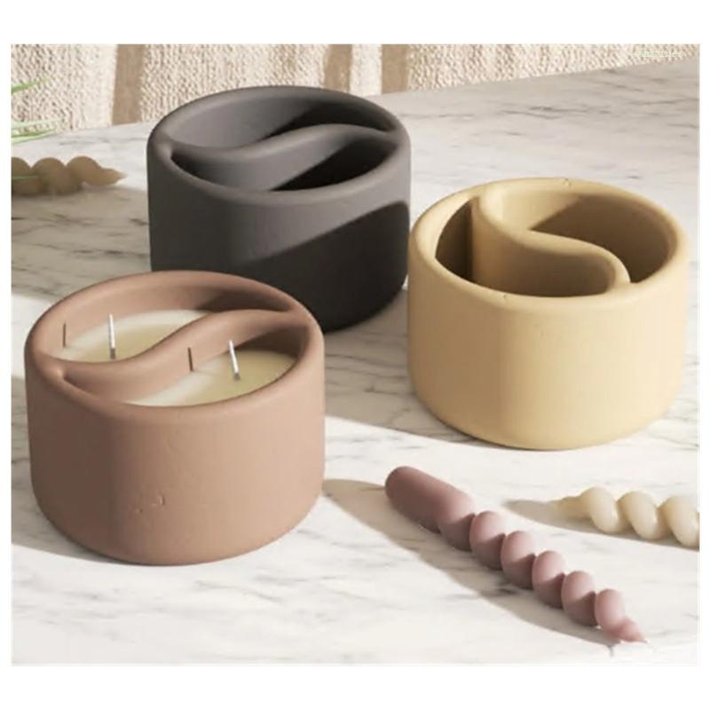 Khuôn Silicone Làm Đất Sét Hình Taichi / Hoa / Ống Đựng Bút Sáng Tạo