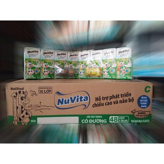 Sữa tươi Nuvita thùng lốc 180ml có đường