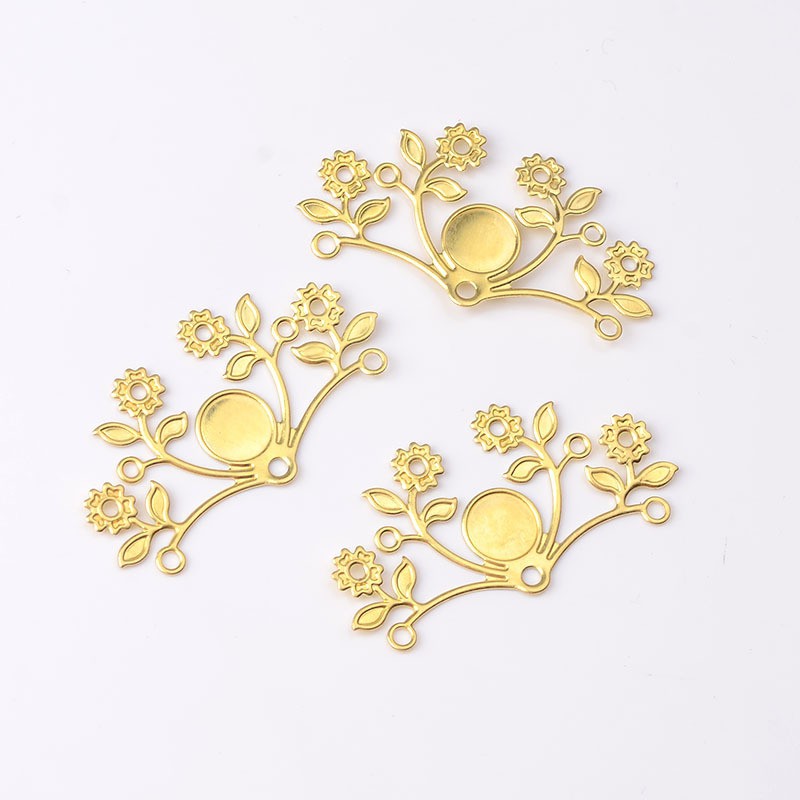 5 phiến hoa 25*48mm nguyên liệu làm trâm làm trang sức cổ trang