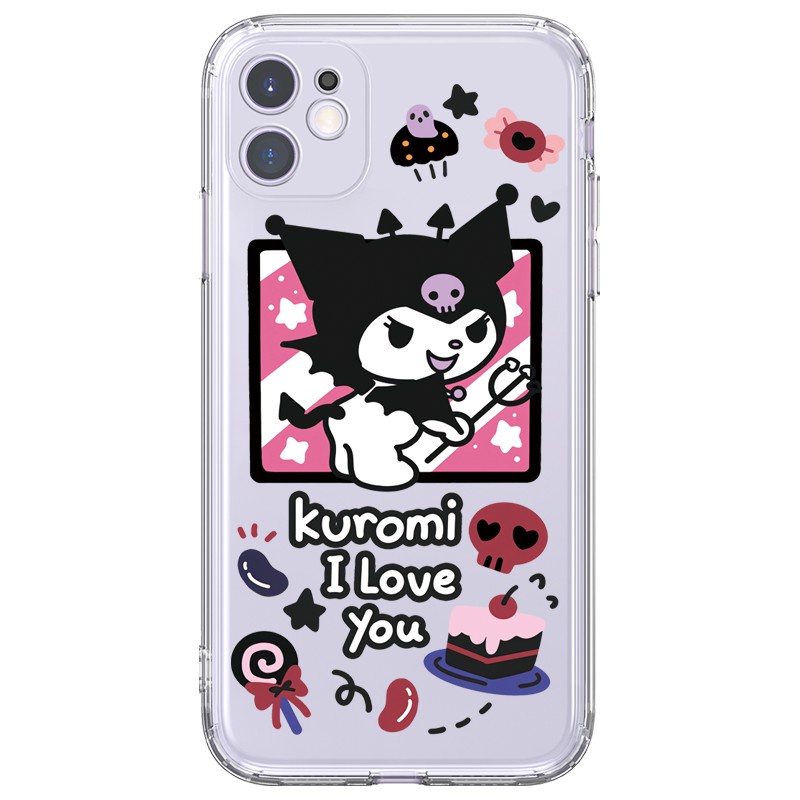 Ốp lưng IPhone trong suốt Kuromi 6/6s/6plus/6s/7/8/7plus/8plus/x/xs/xs max/11/12/13/pro/promax T176
