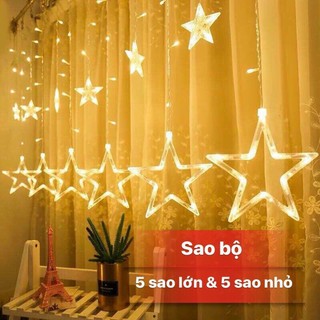 dây đèn ngôi sao màu vàng noel