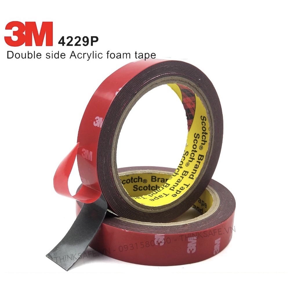 Băng dính 3M xịn chính hãng. băng keo cường lực 2 mặt cao cấp hàng nhập khẩu, băng dính xốp 3M
