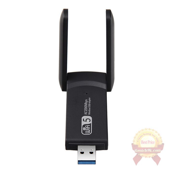 USB Thu Phát Wifi 1200mbps tốc độ cao 2 râu Laptop PC 2.4 / 5g Usb 3.0 RTL8812BU