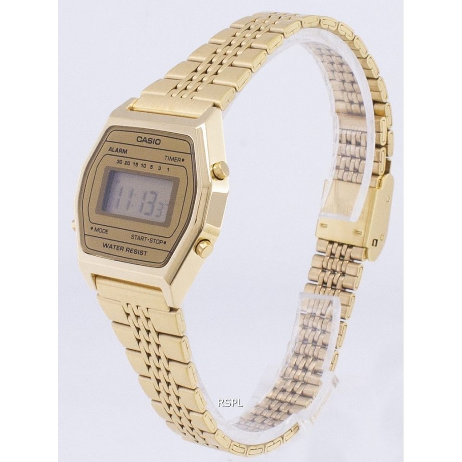 Đồng hồ nữ điện tử Casio LA690WGA-9DF dây thép (chính hãng Anh Khuê)