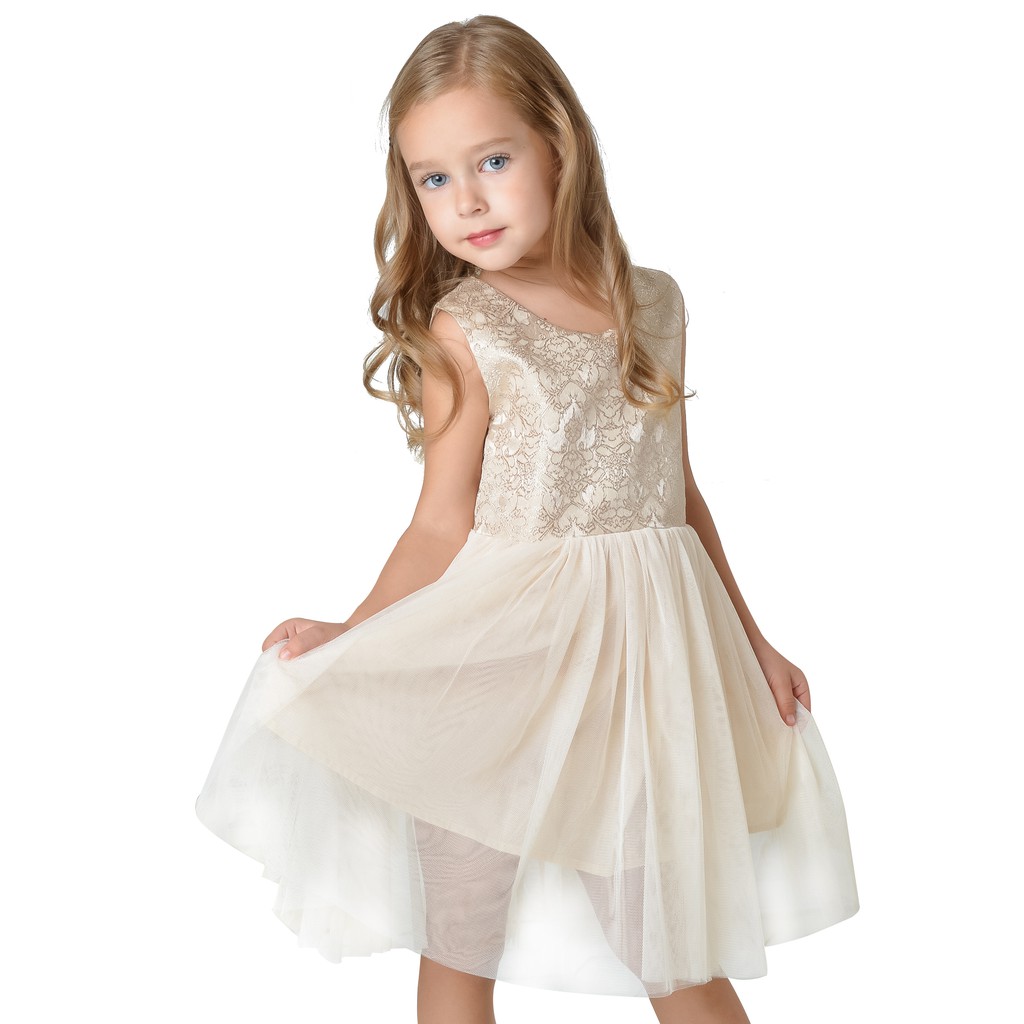 Đầm Công Chúa Sanlutoz Thời Trang Mùa Hè Cho Bé Gái Phong Cách Châu Âu Sang Trọng