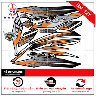 Tem rời dán xe Click vario 150 cam đen - Bi Decal