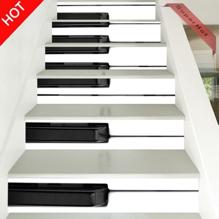 Decal Dán Cầu Thang Hình Phím Đàn Piano 3d