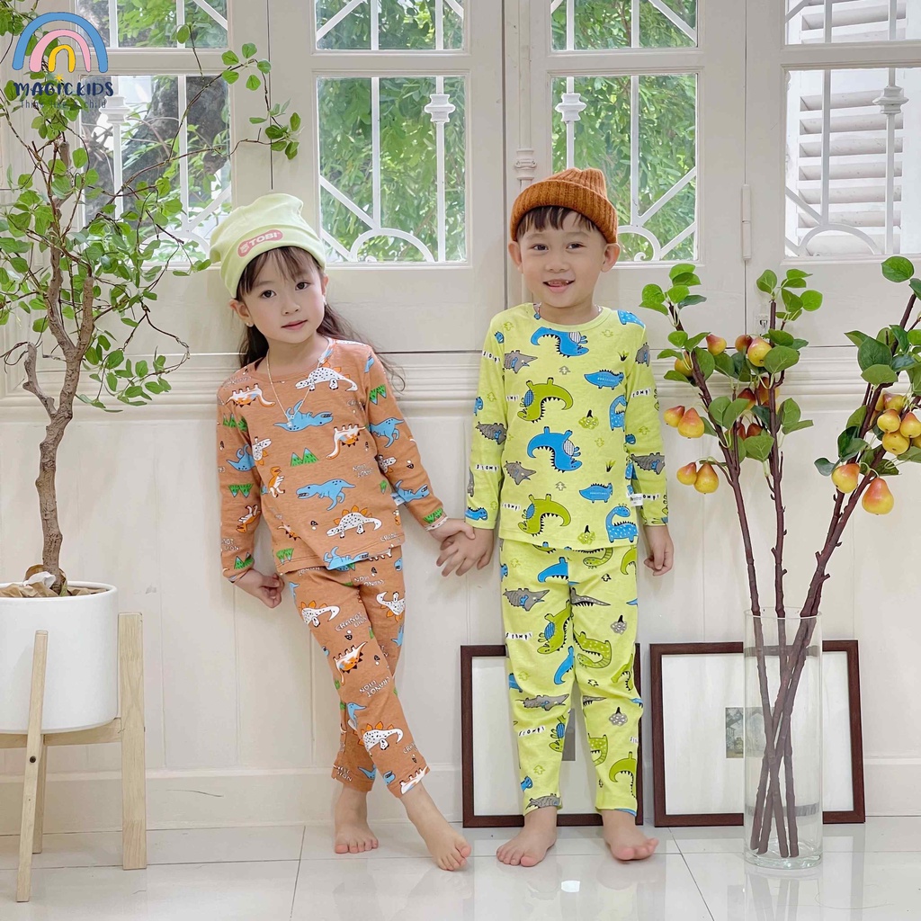 Bộ thun dài tay cho bé Magickids dáng ôm body giữ ấm in hình động vật dễ thương chất cotton Quần áo trẻ em BR22032
