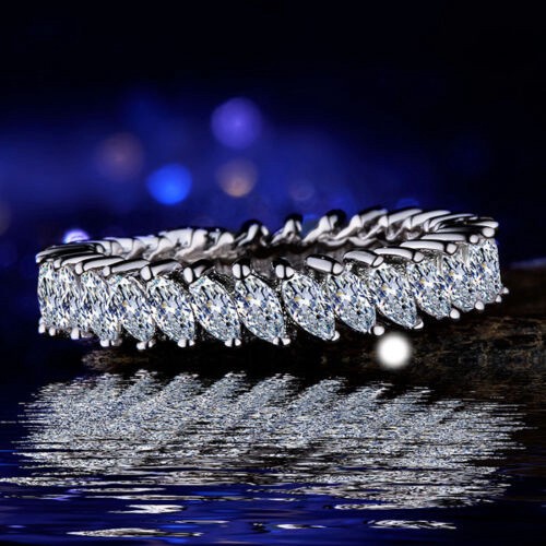 Nhẫn Đeo Tay Kim Loại Đính Đá Lấp Lánh Thời Trang Cho Nữ