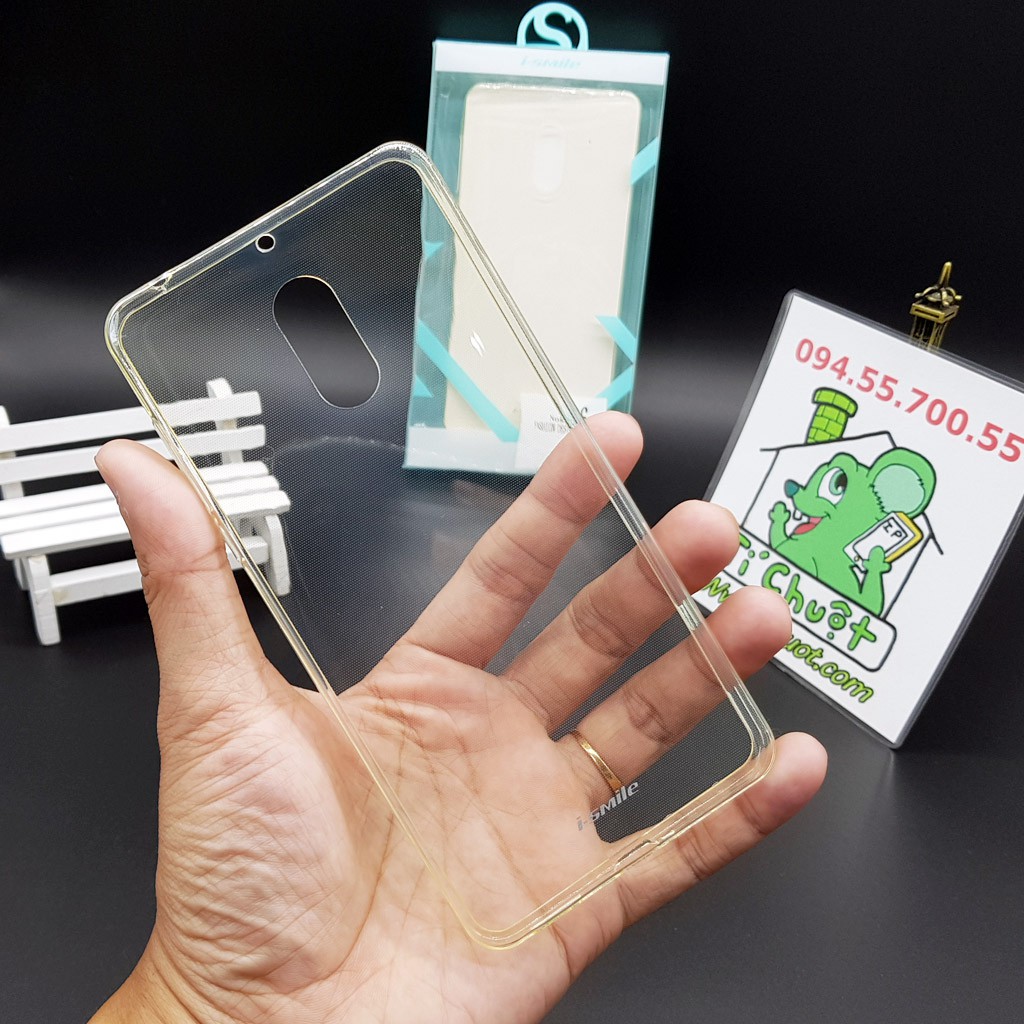 Ốp lưng Nokia 6 Dẻo trong suốt i-Smile Chính Hãng