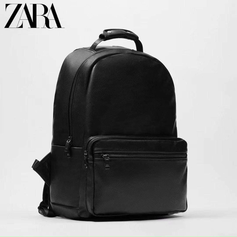 TNS - Balô form vuông siêu hottrend ZR backpack-chất da mềm cao cấp-màu đen classic
