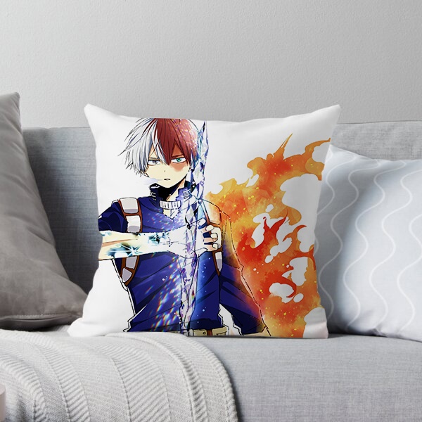 Vỏ Gối Polyester In Hình Nhân Vật Todoroki Shoto Trong Phim Học Viện Anh Hùng Trang Trí Nhà Cửa