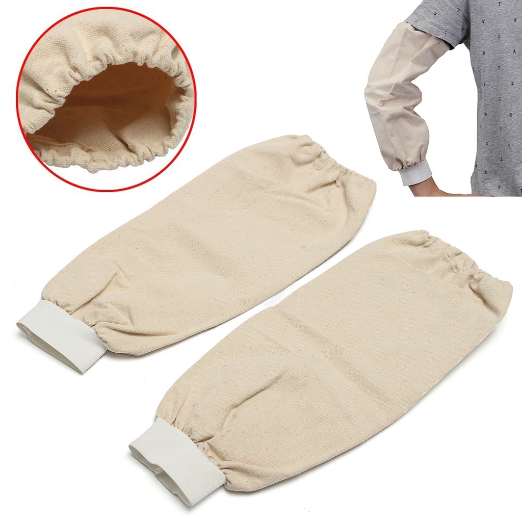1 Cặp Ống Tay Áo 40cm Bằng Vải Cotton Chống Lửa Khi Hàn ☆Meetsellmall2021
