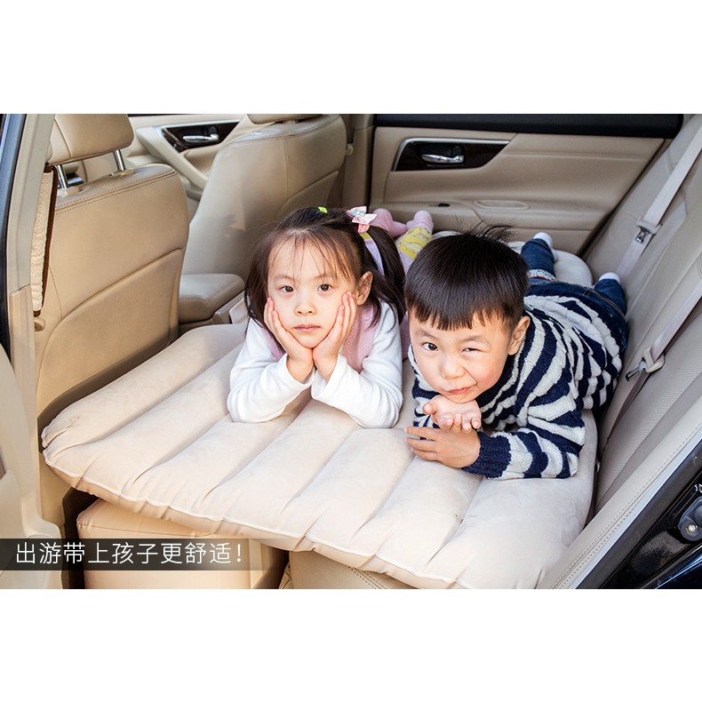 Bộ đệm hơi Ô tô (gồm 1 đệm + 2 gối + 1 bơm), Chân đệm rời dùng được cho tất cả các dòng xe từ 5-7 chỗ