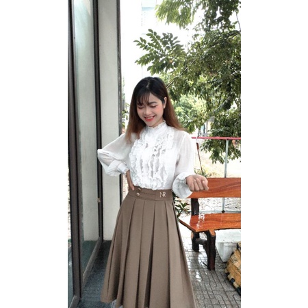 Chân Váy Xòe Dập Ly Cao Cấp 9437 A500.379