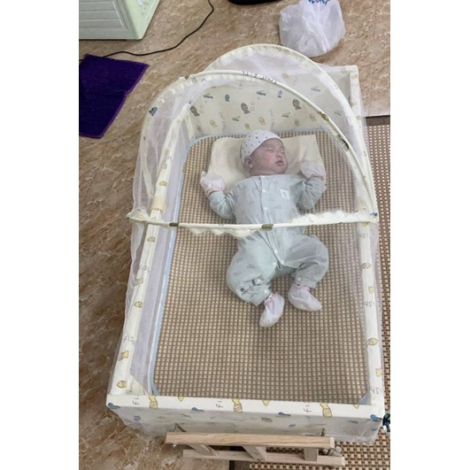 Nôi Cũi Gỗ Lắc Lư Cho Bé  Nôi ghép cạnh giường ba mẹ tiện lợi