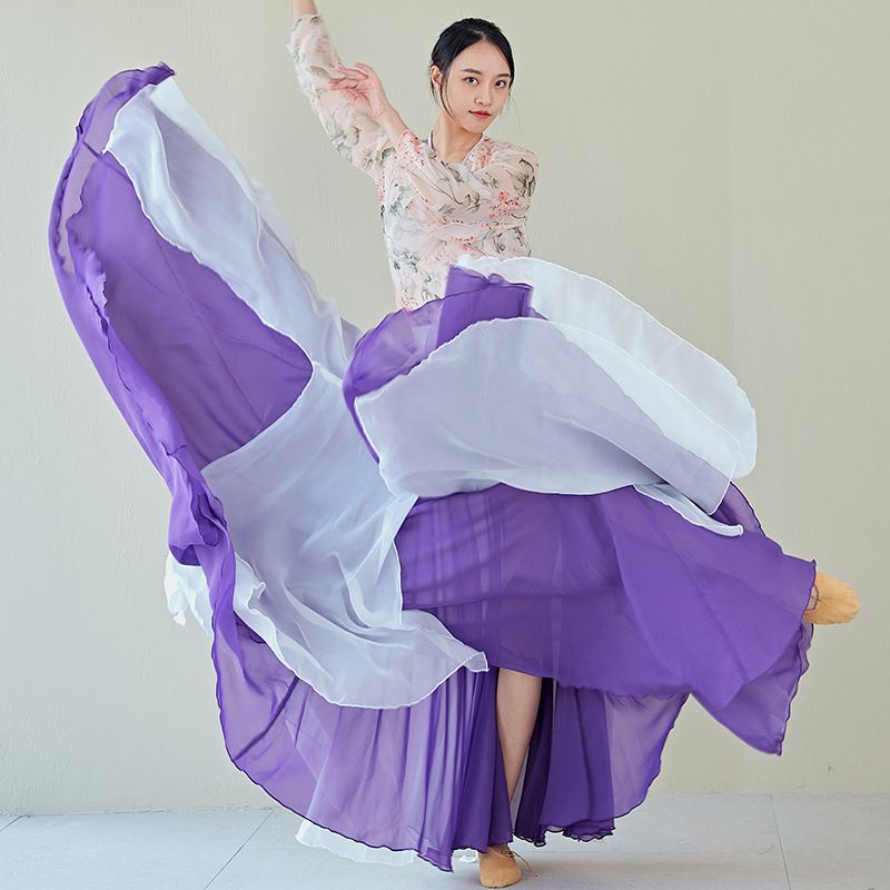 Chân Váy Xòe Biểu Diễn Múa Phong Cách Mới Năm 2021 720 Độ