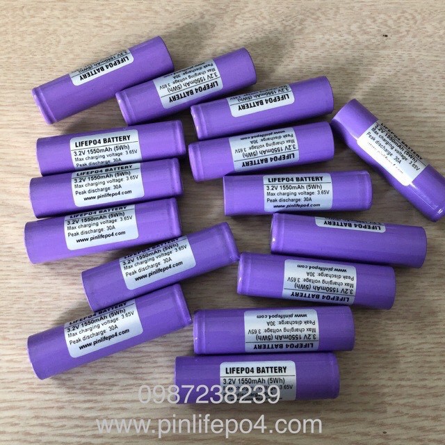 Pin sắt LifePO4 18650 3.2V 1500mAh mới 100%
